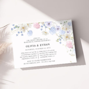 Invitation Fleurs sauvages violettes de printemps Dîner de ré