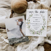Invitation Fleurs sauvages Whimsical Rustique Mariage Enregis