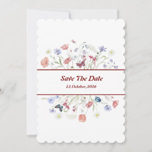 Invitation Fleurs "Sauver la date"