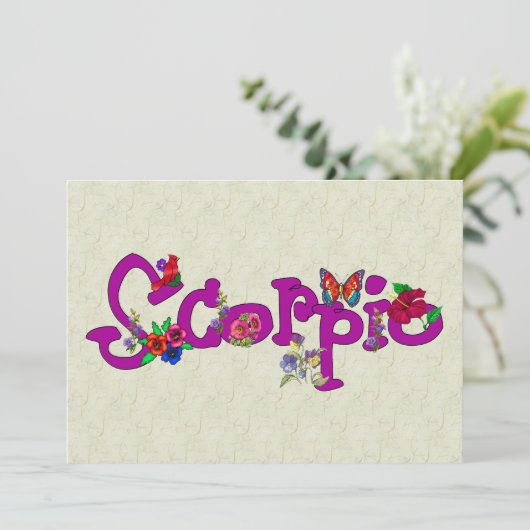 Invitation Fleurs Scorpio (Debout devant)