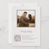 Invitation Fleurs sculptées blanches Roses 3D Mariage (Dos)