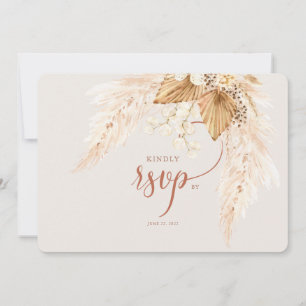 Invitation Fleurs séchées Boho et Pampas Grass RSVP Invitati
