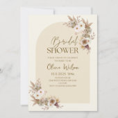 Invitation Fleurs séchées élégantes Fête des mariées (Devant)