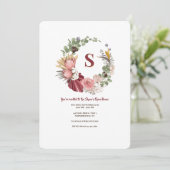 Invitation Fleurs séchées Wreath (Debout devant)