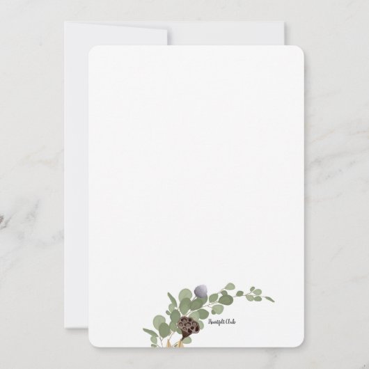 Invitation Fleurs séchées Wreath (Dos)