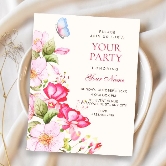 Invitation Fleurs s'épanouissent