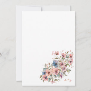 Invitation Fleurs simples et notes de musique Vierge