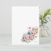 Invitation Fleurs simples et notes de musique Vierge  (Debout devant)