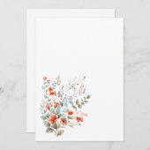 Invitation Fleurs simples et notes de musique Vierge (Devant / Derrière)