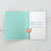 Invitation Fleurs simples turquoise orange Be My Bridesmaid C (Intérieur)