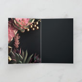 Invitation Fleurs succulentes fête surprise d'anniversaire Fl (Intérieur)