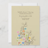 Invitation Fleurs Super colorées Jardin Mariage lunaire (Dos)