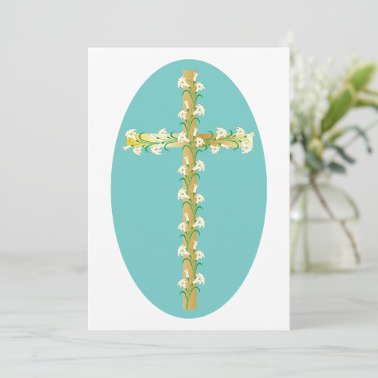 Invitation Fleurs Sur Une Croix (Debout devant)