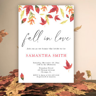 Invitation Fleurs tombantes aquarelle automne Baby Shower