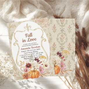 Invitation Fleurs Tomber en Amour Aquarelle enterrement de