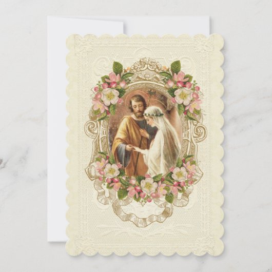 Invitation Fleurs traditionnelles de cerisiers en dentelle Vi (Devant)