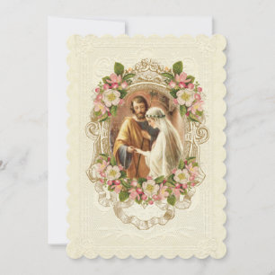 Invitation Fleurs traditionnelles de cerisiers en dentelle Vi