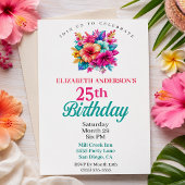 Invitation Fleurs Tropicales 25e Anniversaire