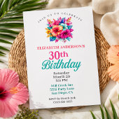 Invitation Fleurs Tropicales 30e Anniversaire