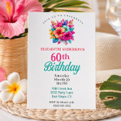 Invitation Fleurs tropicales 60e anniversaire