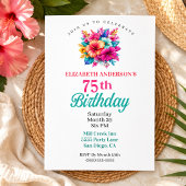 Invitation Fleurs Tropicales 75e Anniversaire