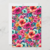 Invitation Fleurs Tropicales 90e Anniversaire (Dos)