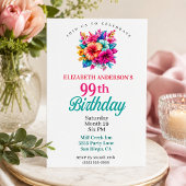 Invitation Fleurs Tropicales 99e Anniversaire
