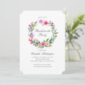 Invitation Fleurs tropicales. Bachelorette de destination (Debout devant)