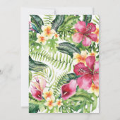 Invitation Fleurs Tropicales Boho Rustique Anniversaire à Boi (Dos)