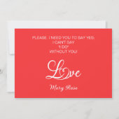 Invitation Fleurs tropicales Coeur Serez-vous ma mariée ? (Dos)