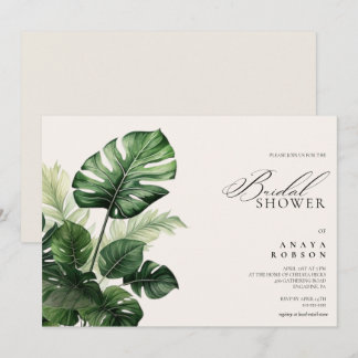 Invitation Fleurs tropicales colorées | Réception de mariage 