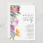 Invitation Fleurs tropicales colorées | Thé de mariage (Devant)