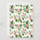 Invitation Fleurs tropicales et fête de la graduation de la v (Dos)
