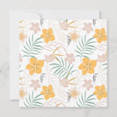 Invitation Fleurs tropicales et Fête des mariées Feuille (Dos)