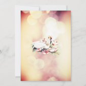 Invitation Fleurs tropicales et Flamant rose Baby shower pers (Dos)