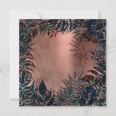 Invitation Fleurs tropicales feuilles de fougère encadrées cu (Dos)