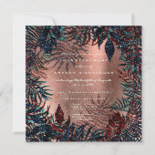 Invitation Fleurs tropicales feuilles de fougère encadrées cu (Devant)