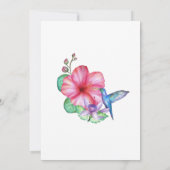 Invitation Fleurs tropicales Mariage de colibris (Dos)