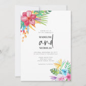 Invitation Fleurs tropicales Mariage de verdure (Devant)
