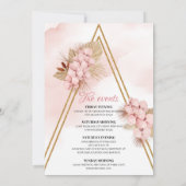 Invitation Fleurs tropicales séchées Bachelorette à orchidées (Dos)