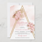 Invitation Fleurs tropicales séchées Bachelorette à orchidées (Devant)