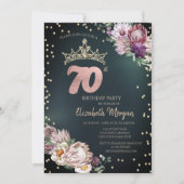 Invitation Fleurs tropicales Tiara Diamonds Vert 70e (Devant)