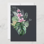 Invitation Fleurs tropicales Verre de Champagne foncé (Dos)