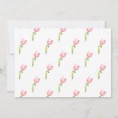 Invitation Fleurs tulipes jardin aquarelle anniversaire (Dos)