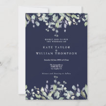 Fleurs Verdure Bleu Marine Tout En Un Mariage