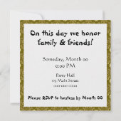 Invitation Fleurs vertes de longévité (Dos)