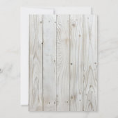 Invitation Fleurs vertes en bois blanc Photo Sauvez la date (Dos)