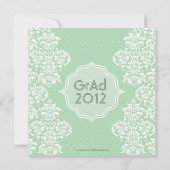 Invitation Fleurs Vertes Et Blanches Douces - Élégant Invitat (Dos)