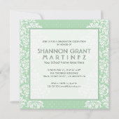 Invitation Fleurs Vertes Et Blanches Douces - Élégant Invitat (Devant)