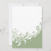 Invitation Fleurs vertes et blanches Sage mariage douche nupt (Dos)